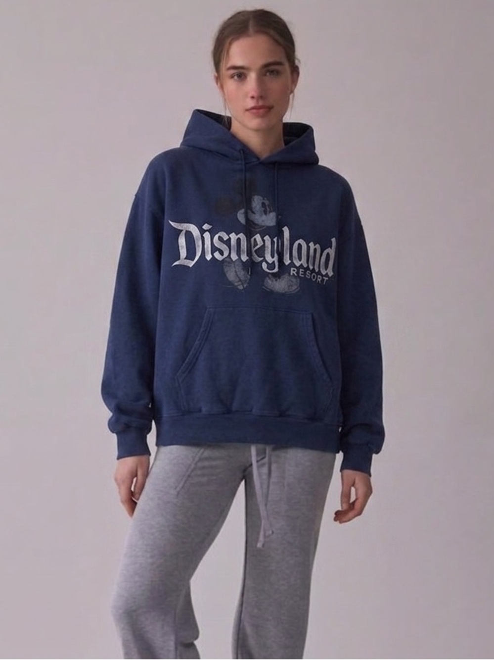 VINTAGE DISNEYLAND MICKEY MOUSE Hoodie Sweatshirt Size Small Unisex Navy